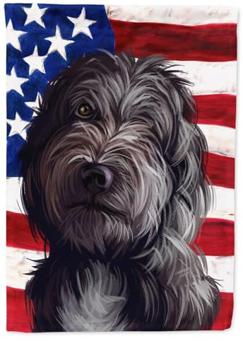 Caroline's Treasures CK6601GF Lagotto Romagnolo Bandiera Americana Giardino, Cassetta delle Poste Bandiera Decorativa Yard Banner Esterno Patio Opere D'arte per il vostro cortile o aiuole,