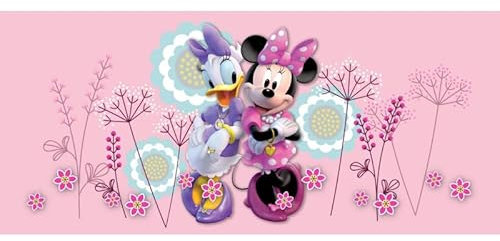 AG Design Freundinnen Minnie Mouse & Daisy Disney Papier Peint Photo intissé pour Chambre d'enfant Multicolore 202 x 90 cm