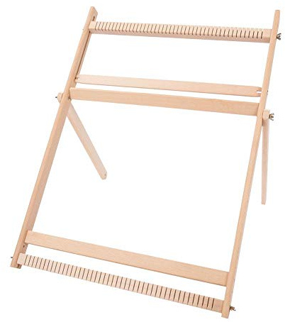 BHDD Telares con soporte, Kit de telar multiartesanía Marco de tejido ajustable Bufanda de madera maciza DIY Loom máquina de coser, para adultos