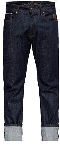 King Kerosin Herren Basic 5-Pocket Vintage Selvedge Jeans Baumwolle Stretch Straight Fit Robin
