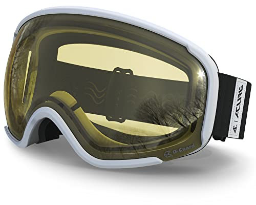 ACURE Skibrille Herren Damen Erwachsene,Snowboard Brille Skibrillen Verspiegelt für Brillenträger, Ski Goggles Schneebrille mit Anti Beschlag UV-Schutz für Jungen und Mädchen