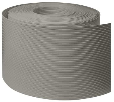 FORTENA Zaun Sichtschutzstreifen – 26 m lang, 19 cm hoch, Dunkelgrau, mit Form- und Farbgarantie, idealer Sichtschutz für Gartenzaun, Doppelstabmattenzaun