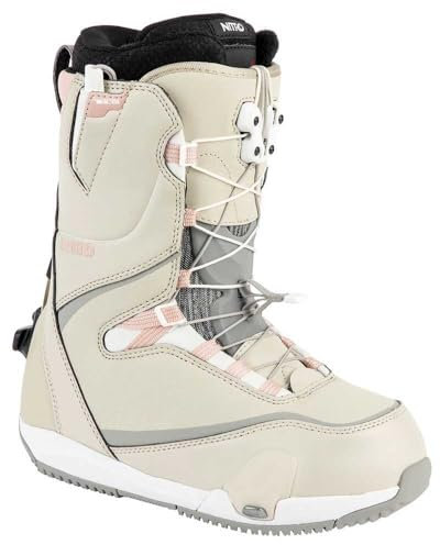 Nitro Damer CAVE TLS Step On All Mountain Freestyle Freeride snabbsnörningssystem båt snowboardbåt, sandros, 24,5