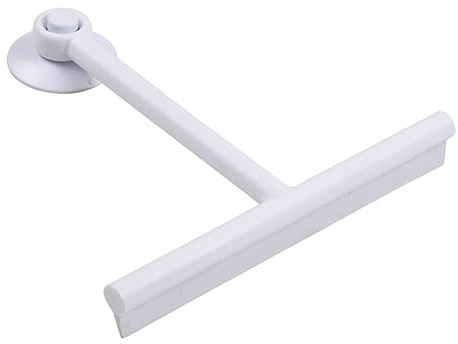 Wiedfedy Shower Squeegee Glass Clean Scraper Cleaning Water Spot Scraper Hanger Floor Window Cleaning Water Wall Hanging with Handle, B