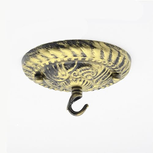 Lampadario Soffitto Rosone Lampadario Soffitto con Accessori Gancio Soffitto per Sospensione o la Decorazione Della Lampada Lamp (Oro)