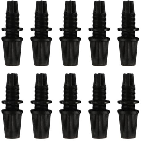 Tiardey Lot de 10 Serre-câbles Droits Noirs pour réparation de luminaires et d'appareils électriques en Plastique thermoplastique de Haute qualité