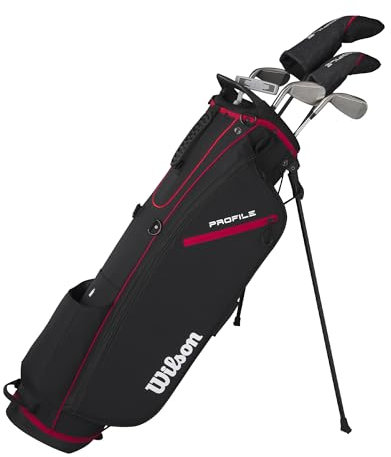 Wilson Herren Profile HALBER Satz GRA Set, Rot/Schwarz/Silber, Standard