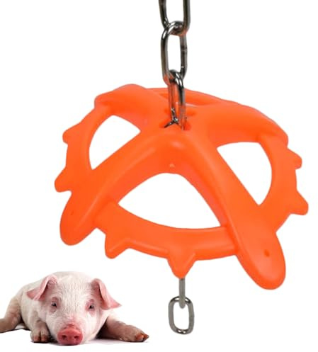Giocattolo da mordere per bestiame, giocattoli per lo svezzamento del bestiame, attrezzatura di intrattenimento ad alta resistenza con catena per scena di allevamento