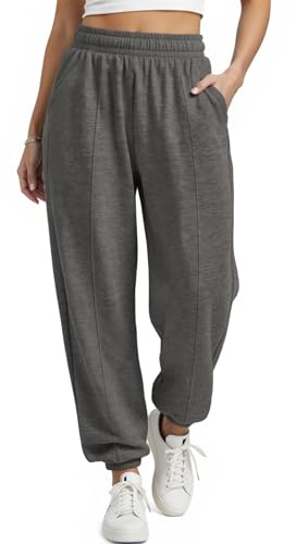 Neteson Pantalon Chándal Mujer con Bolsillos Pantalones Deportivos Jogger Pantalón Jogging Sueltos Largos Pantalones Deporte Casual Holgados Cintura Elástica para Correr Gimnasio Deportes Jogging