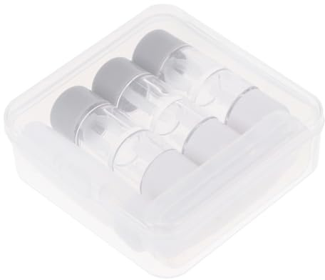 Ipetboom Kit de Estuche para Lentes de Contacto 3 Piezas con Frasco de Solución y Pinzas, Caja de Almacenamiento de Plástico Pequeña y Ligera para Viaje y Trabajo