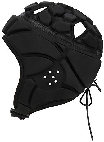 Oreilet Casco Fútbol, ​​Casco Suave para Adultos, Niños Pequeños, Jóvenes, Protector Cabeza, Protector Cabeza Fútbol, ​​ Acolchado Rugby para Deportes, Gorra Scrum, Béisbol (Negro S 2x3in)