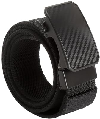 SLIAXINT 1 cinturón automático para hombre, elástico, trinquete, cinturón de trabajo, cinturón trenzado, hebilla de trinquete, ajustable, ajustable, ajustable, estable, para trabajo al aire libre