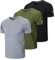 Gaiatiger 3er Pack Sport Tshirts Herren Funktionsshirt Sportshirt Männer Schnelltrocknend Trainingsshirt Fitness Laufshirt Kurzarm Herren Atmungsaktive T-Shirt(520) Black Gray Green-L