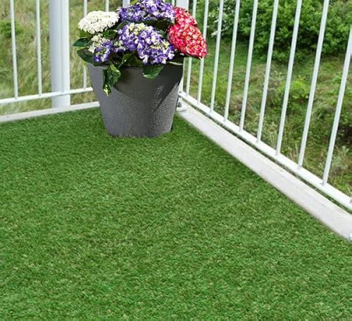 Home Tresor - Prato Finto da Esterno | Erba Sintetica per Terrazzo, Giardino | Erba Artificiale per Balcone Manto Calpestabile | Spessore 8 mm. Altezza cm.100 Misura (1 X 3 MT)