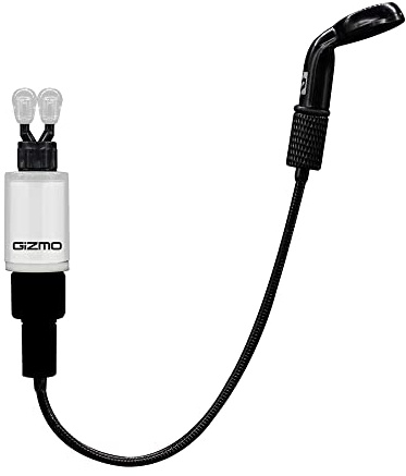 Sonik Gizmo Litez Bob - Bite Indicator Swinger Carbon White Black - Bobbin for Carp Fishing Equipment - Bite Indicator Carp Fishing, Colour: White