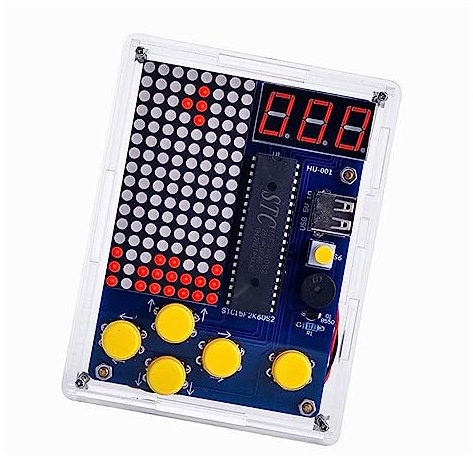 Game Console Kit With 51 Single Chip Microcomputer DIY Parts 51 MCU With Acrylic Case Retro Game Console Kit With 51 Single Chip Microcomputer DIY Parts For Retro Classic Games Board