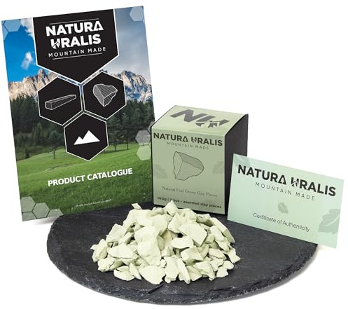 Natura Uralis Ural Grön Lerjord | 100g Naturlig Lerjord, Pastell- till Grön - Otrolig Knas, Tillfredsställande Jordig, Sammetlik Och Fast Textur, ASMR Sensation