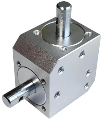 Mini 1 Modul 20 tänder 90° Vinkeldrivning Styrväxel, rätvinklad Fasad växellåda Hastighetsförhållande 1:1 Dubbel 8MM axel Stabil och hög effektivitet