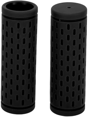 TUCKBOLD Bike Handlebar Grips Covers 90mm Long Lightweight | Bicycle End Grips Protector Black 1 Pair