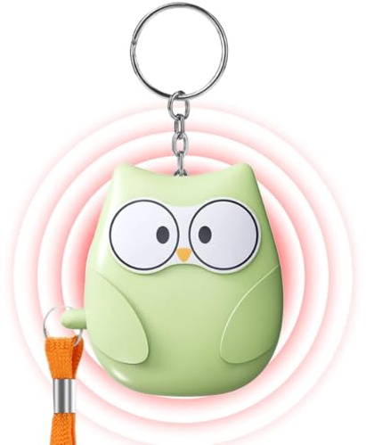 Llavero de alarma de seguridad,Llavero de alarma para mujer, llavero lindo portátil pequeño de la seguridad de las mujeres 130Db, Dispositivos de protección personal multifuncionales con pilas para mu