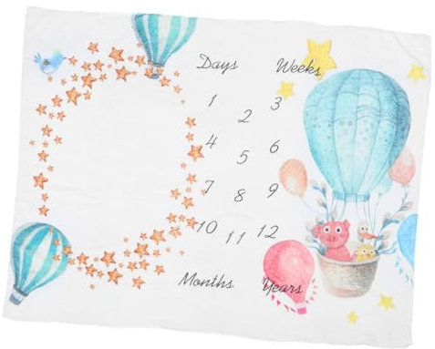 Hemobllo Baby Fotodecke Monatsdecke Flanell Material 130x100cm