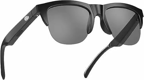 RETZLA F06 Smart Glasses Open Ear Bluetooth Sunglasses for Men Women 5.3 Bluetooth Smart Sunslasses Touch Control Music Calling with UV Filtered Lenses, Storage Case for Outdoor Running Cycling