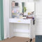 AMHANCIBLE Schminktisch mit Spiegel 90x40x135cm | Frisiertisch mit 5 verstellbaren Haken & großer Schublade | Kosmetiktisch für Schlafzimmer | Moderne Vanity Kommode