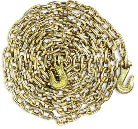 ENJ Transport Binder Chain 3/8 Inch x 20 Foot | 6,600 lbs SWL | DOT Heavy-Duty for Trucks
