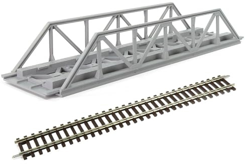 Evemodel 1 jeu de piste H0 1:87 modèle pont à treillis mono-voie pour modélisme ferroviaire (gris clair)