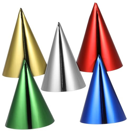 TOPBATHY 15 Pezzi Cappellini Compleanno Colorati da Festa Design Adatti per Età e Festive Leggeri Filo Elastico per Vestibilità