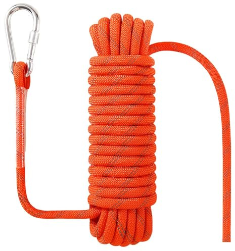 NorthPada Corda da nuoto da 16 mm, 10 metri, per ancora, fune marina, per barche, per kayak, canoa, riflettente, rosso
