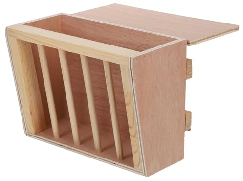VALICLUD Râtelier à Foin en Bois pour Lapins et Petits Animaux Mangeoire à Foin à Capacité Illimitée pour Cages de Cochons D’Inde et Chinchillas Distributeur Hygiénique pour Alimentation
