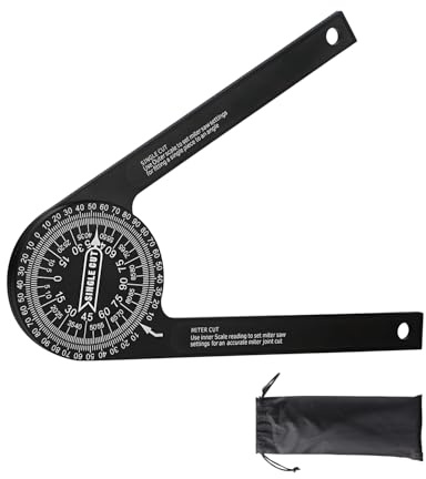 Aluminum Miter Saw Protractor，angle finder， 7-Inch Rust Proof Angle Finder Featuring Precision Laser Engraved Scales (LX-230)，for Carpenters, Plumbers and All Building Trades