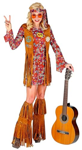 W WIDMANN MILANO Party Fashion - Kostüm Hippie, Kleid, Flower Power, Blumenmädchen, Faschingskostüm