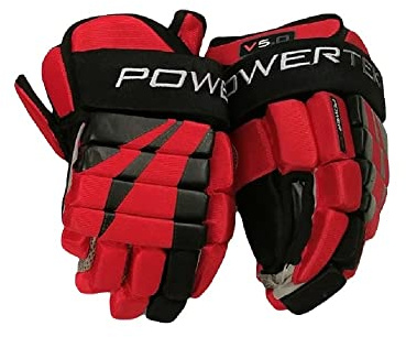 PowerTek V5.0 Tek Ice Hockey Gloves Red (15)