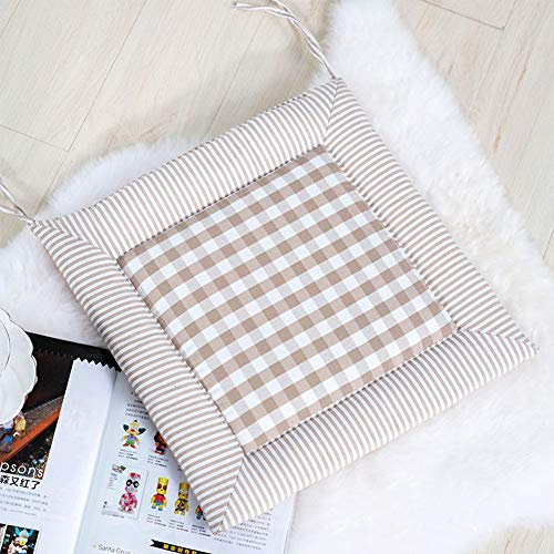 ZXHH Cojines Cuadradas para Silla 40x40cm - Cojines de Asiento cojín de Silla - Cojín para Silla de Suelo,100% algodón,para Cocina/Cuarto/Sala/Jardín (Set de 2,4,6 Cojín Silla)
