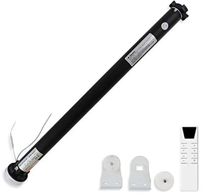 Blindsmart Rechargeable Tuya Zigbee Roller Blinds Motor for 38mm Tube, Motorized Window Shades Automatic Blinds Curtain Opener APP Control, Zigbee Hub Required (with 9-Channels Remote)