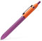 Otto Hutt 001-11669 - Kugelschreiber Design 03 in Orange-Lila, mit matten Schaft aus Messing, Beschlagteile lila anodisiert