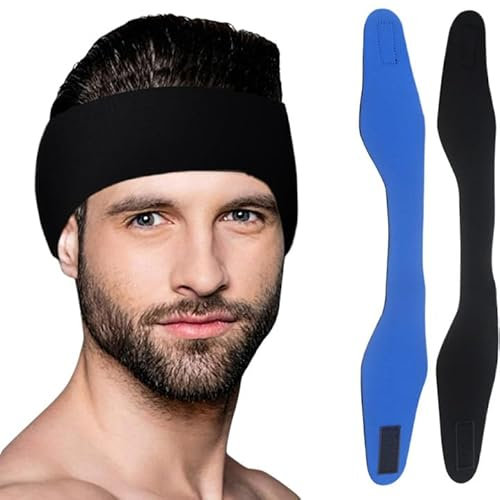 Schwimmen Stirnband，Schwimm Ohrenschutz，Unisex Schwimmen Stirnband，Schwimm Ear Band für Kinder Erwachsene Damen Herren，2 Stück Set.