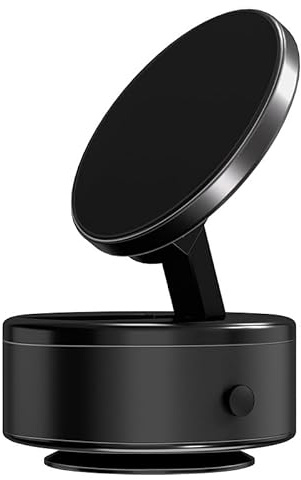 Elektrisk vakuum magnetisk sugbiltelefonmontering, magnetiskt bilfäste med vakuumsektion, dubbelsidig telefonhållare för mental, sugkopp biltelefonstativ för skärm/spegel/glas (inkluderar USB-kabel)