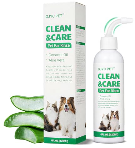 LureLuxe 120ml Nettoyant Oreille Chien,Nettoyant Oreille Chat,Apaise Chien et Chat Soins des Oreilles,Soin des Oreilles pour Animal,pour Nettoyer et Hydrater