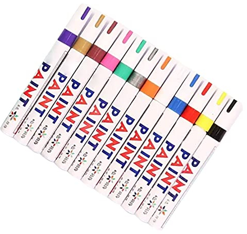 Yctze 12 Marcadores de Graffiti de Secado Rápido en Colores Surtidos para Creaciones Artísticas en Vidrio, Madera, Metal y Más