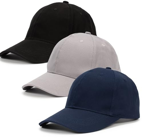 Dzpuhuojz 3 Pack Baseball Caps, Full Cotton Men's Hats & Caps