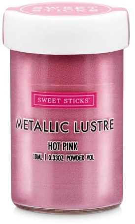 Sweet Sticks Edible Metallic Lustre Dust 4g Hot Pink