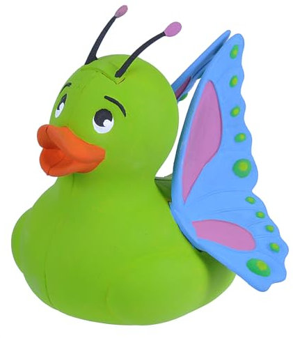 Wild Republic Rubber Duck Papillon, Canard en Caoutchouc, Jouet de Bain, Idée Cadeau pour Bébé, Canard en Plastique, Super Cadeau pour Les Enfants et Les Adultes, 10 cm