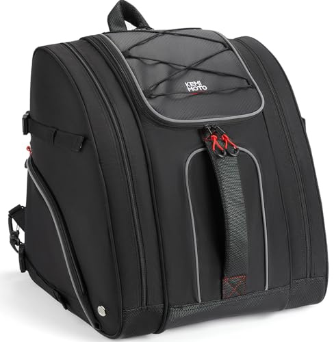 KEMIMOTO Ski Boot Bag, 55L Waterproof and Snowproof Skiing and Snowboarding Travel Luggage, Excellent for Store Ski Boots, Skiing, Snowboarding, Jacket, Helmet, Goggles, Gloves & Accessories-Black
