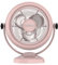 Cecotec - Ventilatore da Tavolo EnergySilence 800 RetroDesk Pink, potenza 20 W, 8 pollici, inclinazione regolabile, 3 pale aerodinamiche, 2 velocità, base robusta e stabile