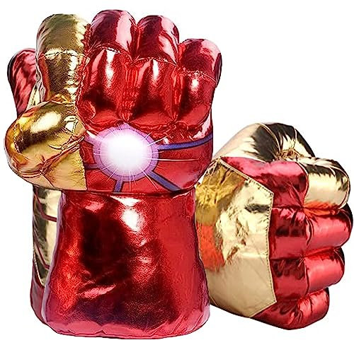 Kids Hero Toys Gloves Gift - Steel Man Hands Gloves Costumes Fists Boys Girls Kid Fancy Dress Costume Cosplay Games Toy for Children Teenagers Christmas Halloween Birthday Present (1 Pair)