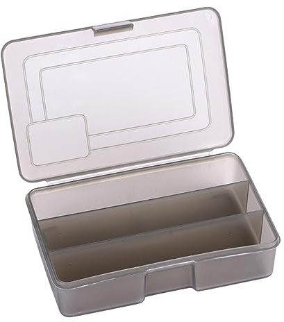 INOOMP 2pezzi Scatola Porta Attrezzi da Pesca in Plastica Trasparente Cassetta Dell'attrezzi da Pesca Portatile per Riporre Ganci Piombi Galleggianti e Altri