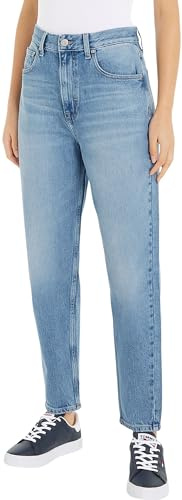 Tommy jeans dam MOM Jean UH TPR CH0115 CO DW0DW19247 avsmalnad, denim (denim ljus), 24W/32L, Denim (denim ljus), 24W x 32L